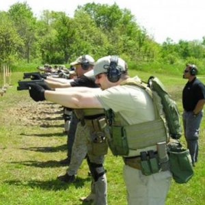 shooting the G17+M3 at Magpul Dynamic Carbine 1, May 2009