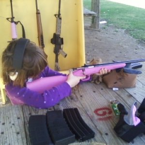 My baby girl and her pink Crickett .22